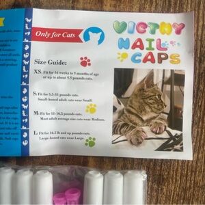 New! Colorful Cat Claw Caps Set-  Size Medium
